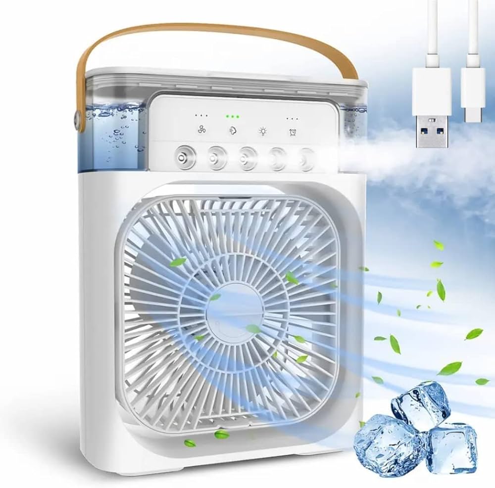 Portable Cooling Fan & Ice Tray Combo – Perfect for Summer