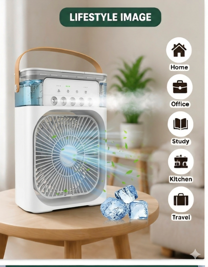 Portable Cooling Fan & Ice Tray Combo – Perfect for Summer