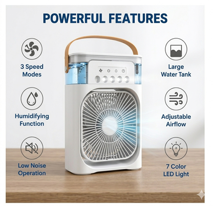 Portable Cooling Fan & Ice Tray Combo – Perfect for Summer