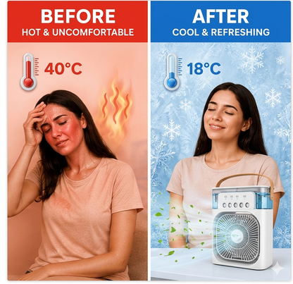 Portable Cooling Fan & Ice Tray Combo – Perfect for Summer